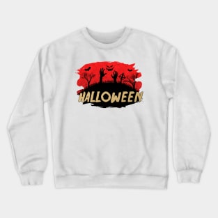 ☢ Haunted Cemetery ☢ Halloween Zombies Rising Cool Costume Idea Crewneck Sweatshirt